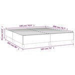 vidaXL Cadre de lit sans matelas noir 180x200 cm tissu