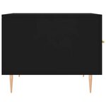 vidaXL Tables basses 2 Pièces noir 50x50x40 cm bois d'ingénierie
