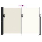 vidaXL Auvent latéral rétractable crème 140x500 cm