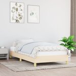 vidaXL Cadre de lit sans matelas crème 100x200 cm tissu