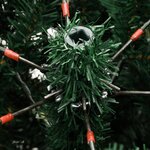 vidaXL Sapin de Noël artificiel à charnières avec support 120 cm