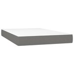 vidaXL Sommier à lattes de lit avec matelas Gris foncé 120x200cm Tissu