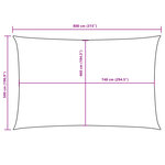vidaXL Voile de parasol tissu oxford rectangulaire 5x8 m marron