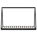 vidaXL Cadre de lit pour enfants noir 90x200 cm bois de pin massif