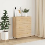 vidaXL Buffet chêne sonoma 69 5x34x90 cm bois d'ingénierie