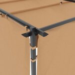 vidaXL Tonnelle avec rideaux 3x3 m Taupe Acier