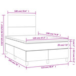 vidaXL Sommier à lattes de lit avec matelas LED gris clair 120x190 cm