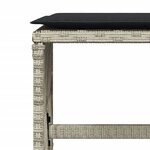 vidaXL Ensemble à manger de jardin 11Pièces avec coussins gris poly rotin