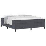 vidaXL Lit avec sommier avec matelas gris foncé super King en tissu en velours côtelé