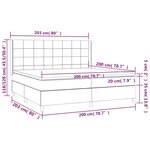 vidaXL Sommier à lattes de lit avec matelas Gris foncé 200x200cm Tissu