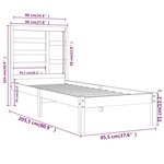 vidaXL Cadre de lit sans matelas blanc bois massif 90x200 cm