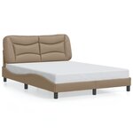 vidaXL Cadre de lit sans matelas cappuccino 120x200 cm similicuir