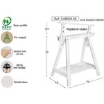 Tréteau architecte en bois peint