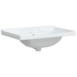 vidaXL Évier de salle de bain blanc 71x48x23cm rectangulaire céramique