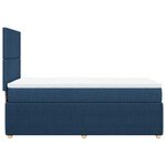vidaXL Sommier à lattes de lit avec matelas Bleu 100x200 cm Tissu