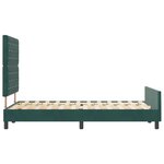vidaXL Cadre de Lit Vert Foncé 120x190 cm Velours