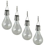 Luxform Lampe LED solaire de jardin 4 Pièces Transparent 95420