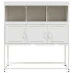vidaXL Buffet blanc 100 5x39x107 cm acier laminé à froid