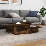 vidaXL Tables basses 2 Pièces Chêne fumé Bois d'ingénierie