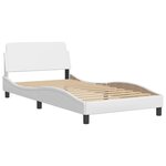 vidaXL Cadre de lit sans matelas blanc 100x200 cm similicuir