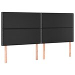 vidaXL Tête de lit à LED Noir 160x5x118/128 cm Similicuir