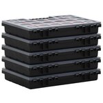 vidaXL Boîtes d'assortiment 10 Pièces 34 5x25x5 cm Polypropylène