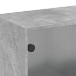 vidaXL Armoire murale avec portes en verre gris béton 68x37x68 5 cm