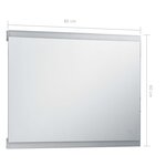 vidaXL Miroir mural à LED de salle de bain et capteur tactile 80x60 cm