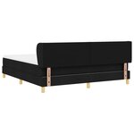 Lit à ressort vidaXL avec matelas Noir 180x200 cm Tissu