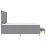 vidaXL Lit Box Spring avec matelas et banc Gris clair 180x200 cm Tissu
