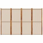 vidaXL Cloison de séparation 4 panneaux taupe 280x180 cm
