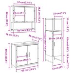 vidaXL Ensemble de meubles de salle de bain 3 pièces en chêne artisanal  bois d'ingénierie