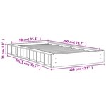 vidaXL Cadre de lit sans matelas cire marron 90x200 cm bois pin massif