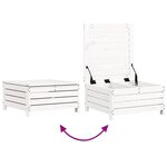 vidaXL Salon de jardin 6 Pièces blanc bois de pin massif