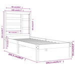 vidaXL Cadre de lit sans matelas noir bois massif 100x200 cm
