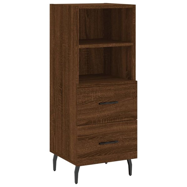 vidaXL Buffet Chêne marron 34 5x34x90 cm Bois d'ingénierie