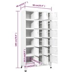 vidaXL Armoire à casier avec 18 compartiments Métal 90x40x180 cm