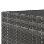 vidaXL Salon de jardin 11 Pièces avec coussins gris résine tressée