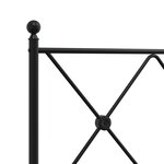 vidaXL Cadre de lit métal avec tête de lit/pied de lit noir 140x200 cm