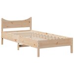 vidaXL Cadre de lit avec tête de lit 90x200 cm bois de pin massif