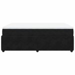 vidaXL Sommier à lattes de lit et matelas Noir 160x200 cm Velours
