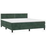 vidaXL Sommier à lattes de lit avec matelas LED Vert foncé 180x200 cm