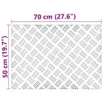 VidaXL Plaques en alu à damier 4 Pièces Antidérapantes 70x50 cm