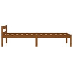 vidaXL Cadre de lit Marron miel Bois de pin massif 90 x 200 cm