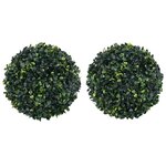 vidaXL Boules de buis artificielles 2 Pièces 45 cm