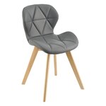 Lot de 2 chaises similicuir 81 x 57 x 49 cm gris 03_0006758
