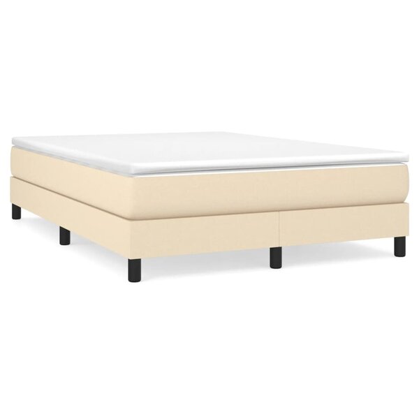 vidaXL Cadre de lit sans matelas crème 140x200 cm tissu