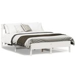 vidaXL Cadre de lit sans matelas blanc 120x200 cm bois de pin massif