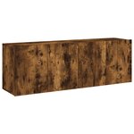 vidaXL Meubles TV muraux 2 Pièces chêne fumé 60x30x41 cm