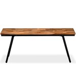 vidaXL Banc Teck de récupération et acier 110 x 35 x 45 cm
